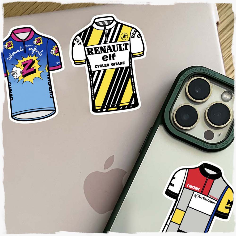 cycling jersey stickers