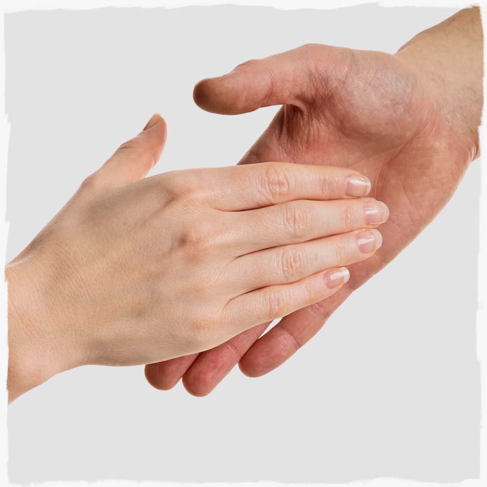 reaching to shake hands